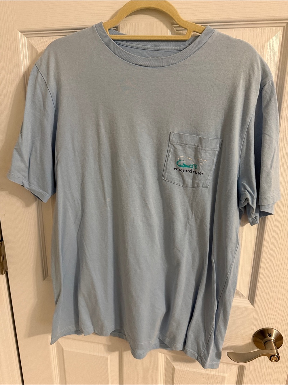 Vineyard Vines Light Blue Short Sleeve Pocket Tee